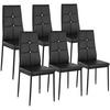 ESSZIMMERSTUHL 6er Set Julien 40 x 42 x 97 cm schwarz - Schwarz, Textil (42/97/40cm) - tectake