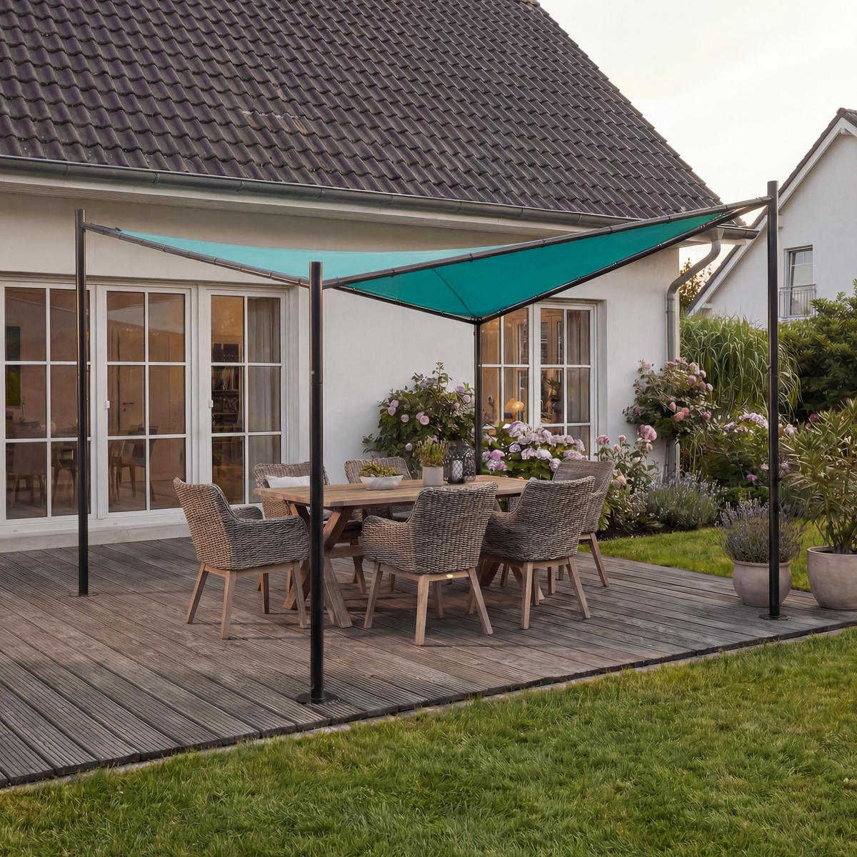 PERGOLA Türkis - Türkis, Metall (411/292/411cm) - MCW