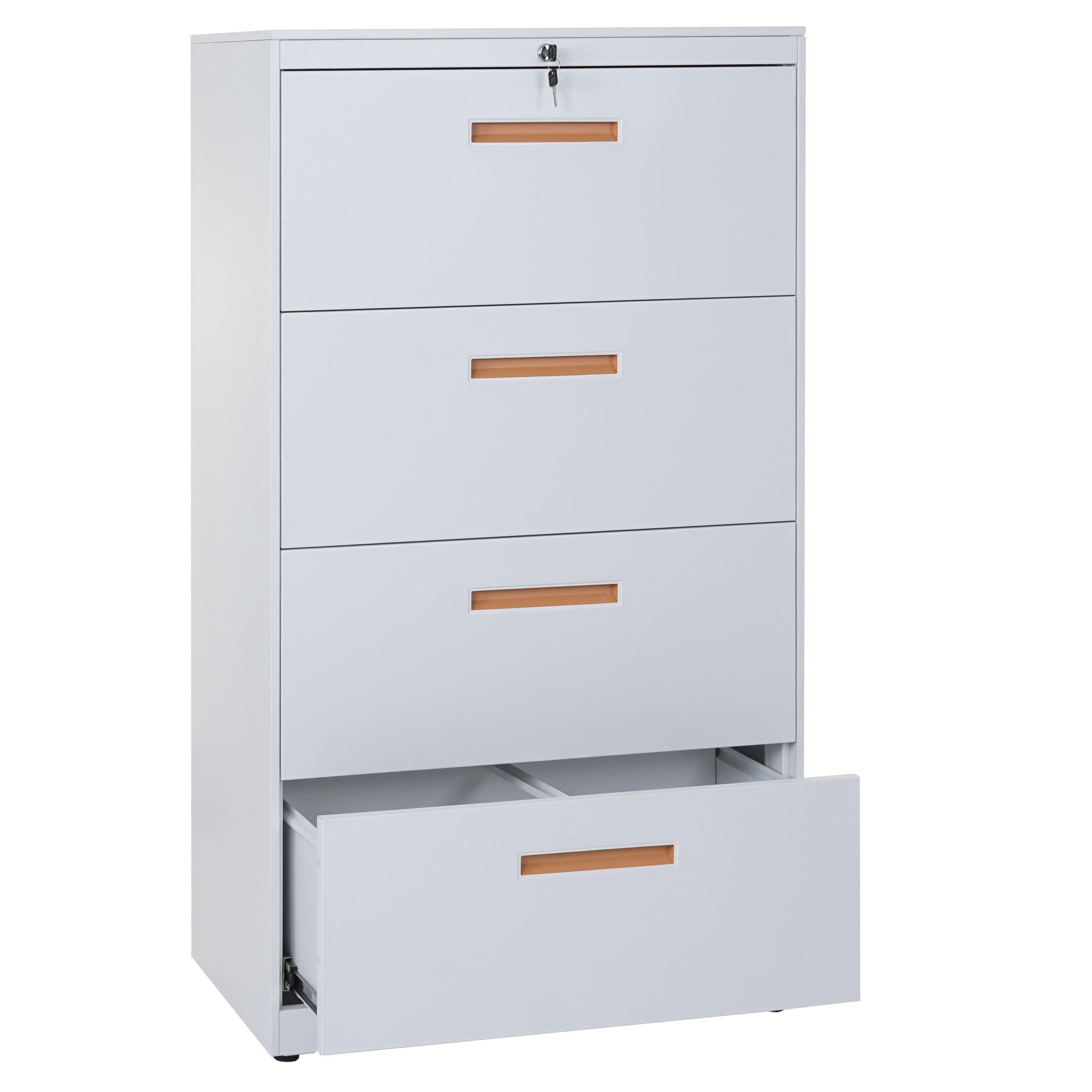 HÄNGEREGISTERSCHRANK Weiß - Weiß, Metall (76/132/46cm) - MCW
