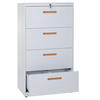 HÄNGEREGISTERSCHRANK Weiß - Weiß, Metall (76/132/46cm) - MCW