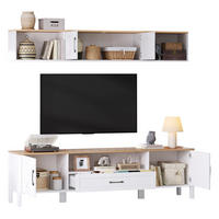 LOWBOARD 180/40/50 cm Weiß aus MDF mit 4 Schränken und 1 Schublade - Weiß, Holzwerkstoff (40/50/180cm) - OKMYHOME