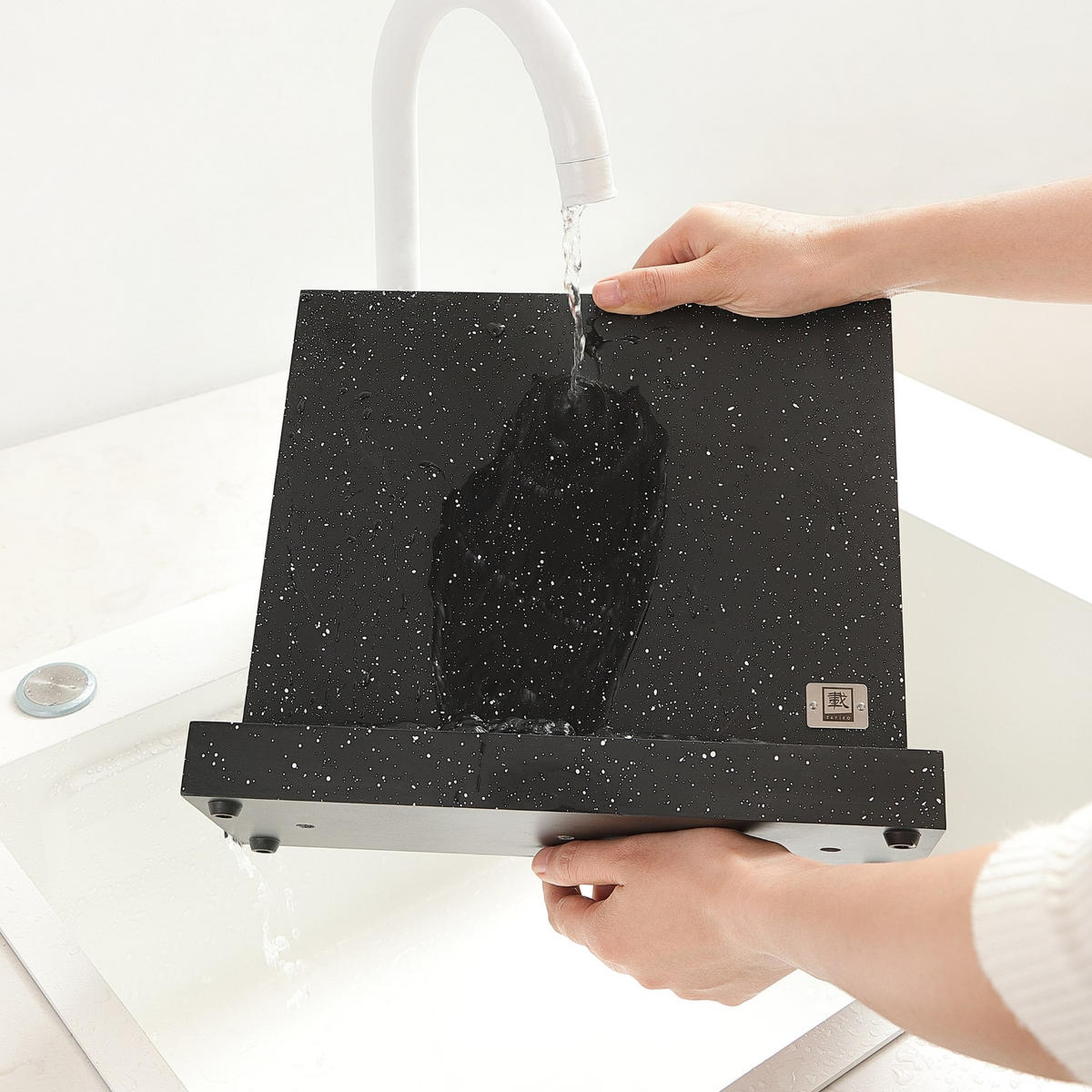 MAGNET-MESSERBLOCK - Schwarz, Holz (30/10.5/25cm) - Zayiko