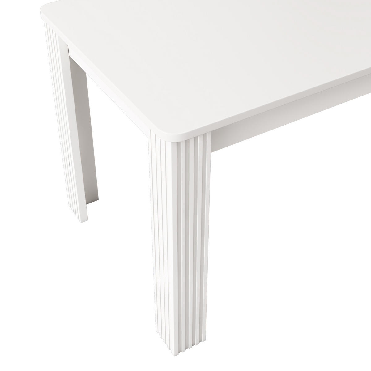 ESSTISCH rechteckig modern Weiß Spanplatte - Weiß, Holzwerkstoff (116/65/75cm) - Meubliv