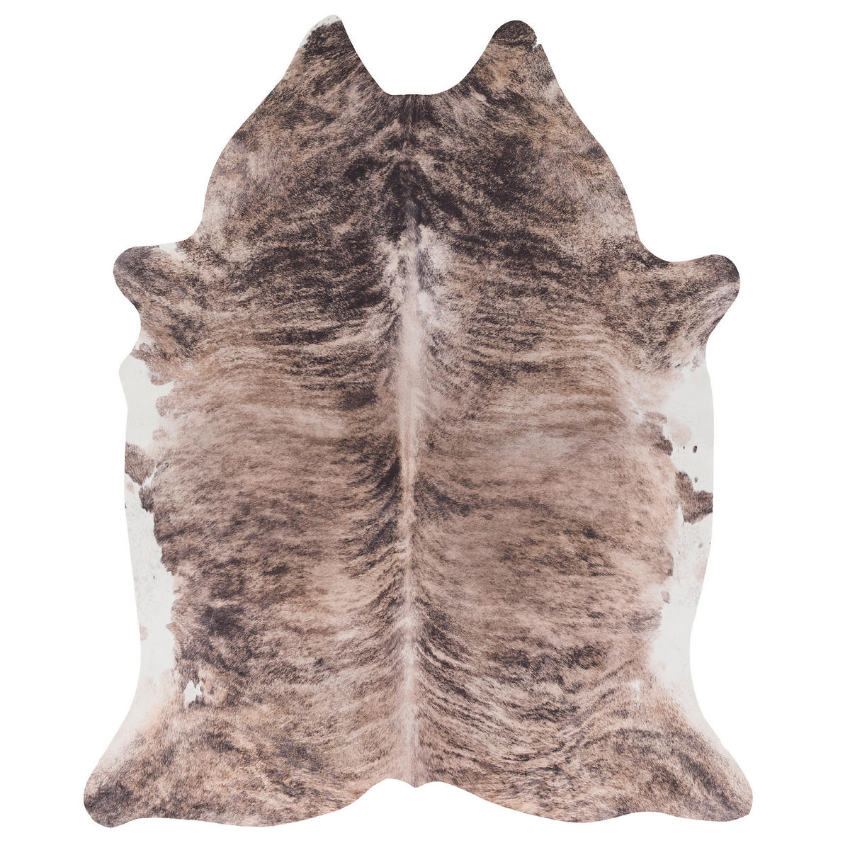 KUNSTFASER TEPPICH RINDERFELL - Beige/Braun, Textil (77/100cm) - Pergamon