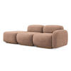 3-SITZER SOFA Bouclé Stoff Pink - Pink/Hellrosa, Holz/Textil (258/73/95cm) - Makamii