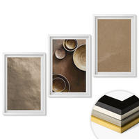 WANDBILDER 3er-Set - 40x60 cm Weißer Rahmen - Minimalistische Steinstrukturen - Weiß, Kunststoff (40/60cm) - ArtPrintCave