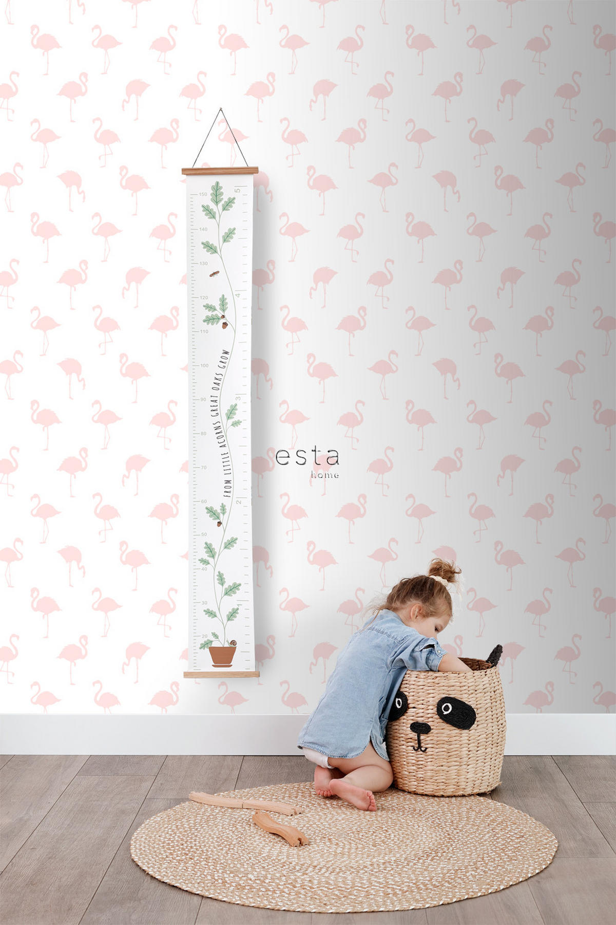 TAPETE Flamingos 53 cm x 10.05 m - Pink, Papier (53/0.1cm) - ESTAhome