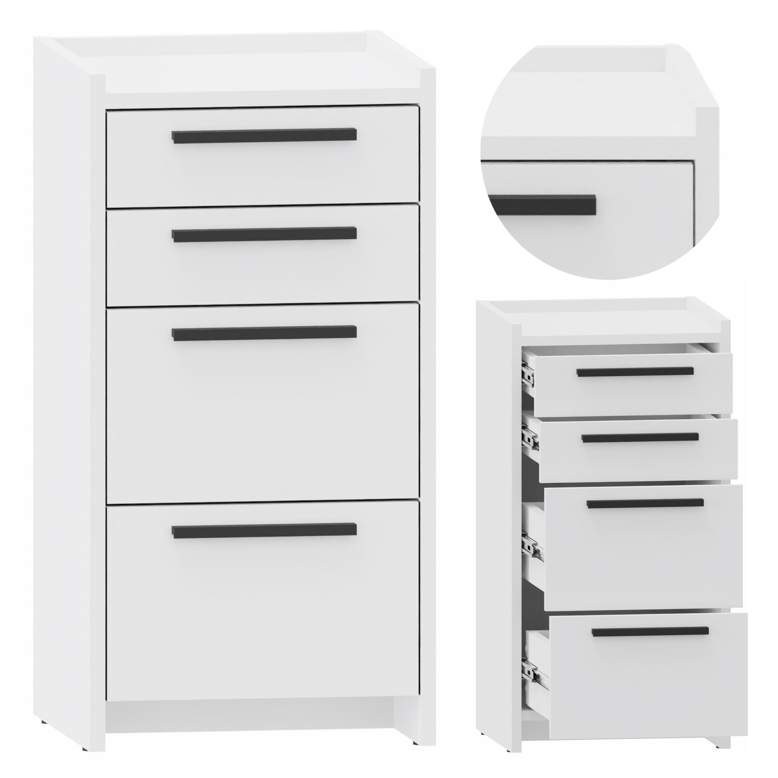 KOMMODE ALTIVO 2SW2SN Weiß 36/35,6/70,4 cm - Weiß, Holzwerkstoff (36/70.4/35.6cm) - Matkam Möbel