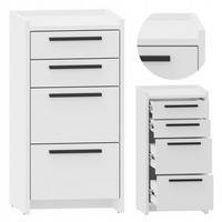 KOMMODE ALTIVO 2SW2SN Weiß 36/35,6/70,4 cm - Weiß, Holzwerkstoff (36/70.4/35.6cm) - Matkam Möbel