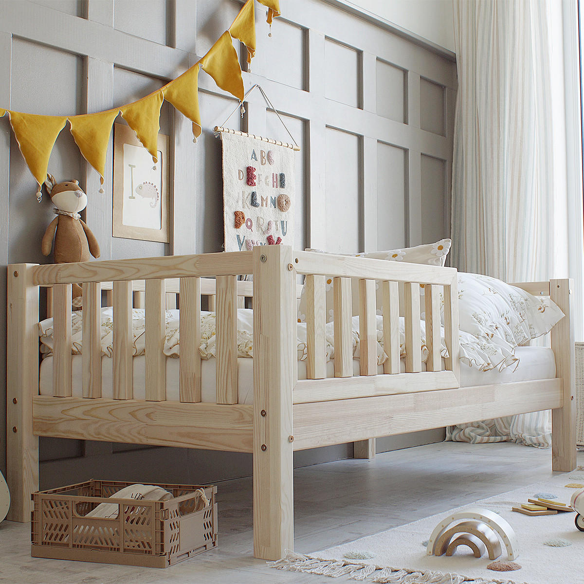 POSTEL 90/190 Agnès Přírodní dřevo - hnědá, dřevo (90/190cm) - Petits-meubles