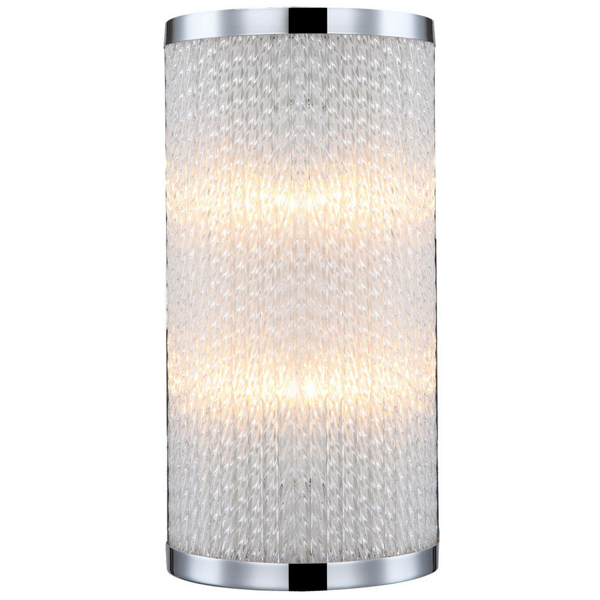 WANDLEUCHTE Karl Metall Silber - Silberfarben, Glas (15/30/7.7cm) - Globo Lighting