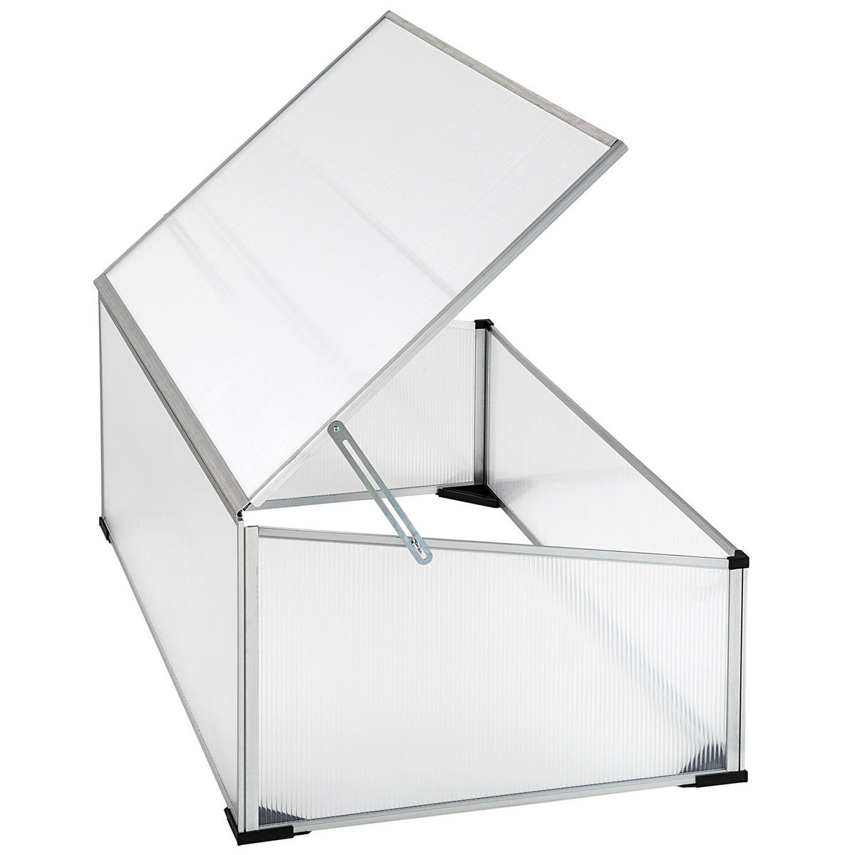 FRÜHBEET doppelt, Aufbau im Stecksystem,transparent - Transparent, Metall (61/31/102cm) - tectake