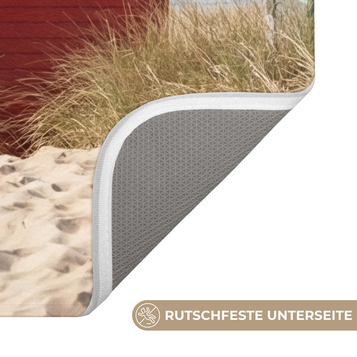 WC PŘEDLOŽKA Pláž - Chaty - Barevné - Duny 40x60 cm - různobarevná, textil/plast (40/1cm) - OnlyWow