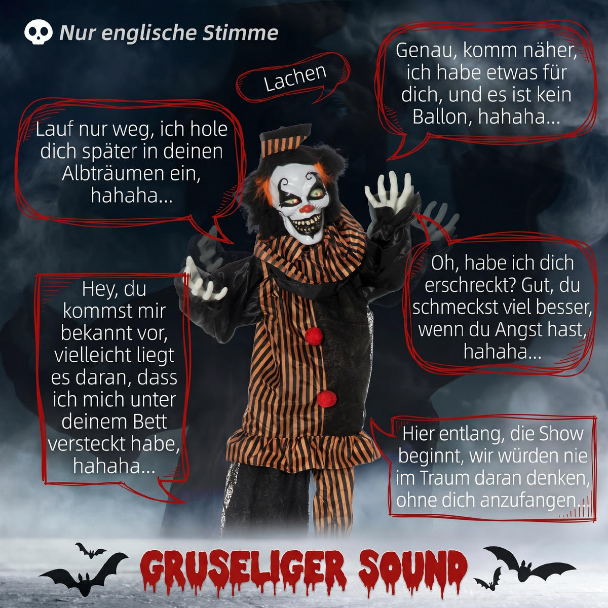 HALLOWEEN-DEKORATION Multicolor 120.0/20.0/170.0cm - Multicolor, Textil (20/170/120cm)