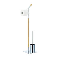 WC Garnitur - Multicolor, Holz/Metall (24/90/20cm) - Relaxdays
