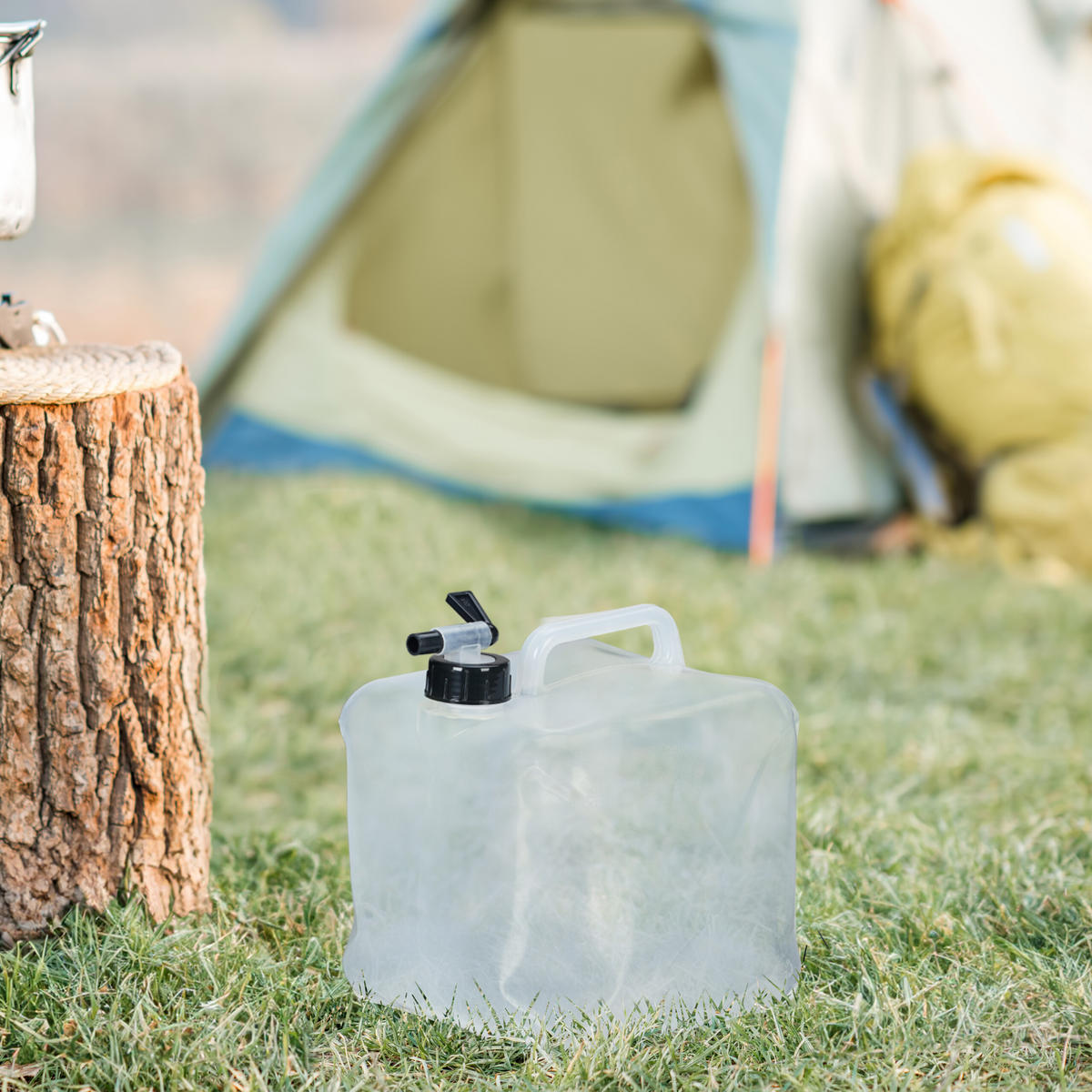 4XWASSERKANISTER - Transparent, Kunststoff/Textil (25/30/25cm) - Relaxdays