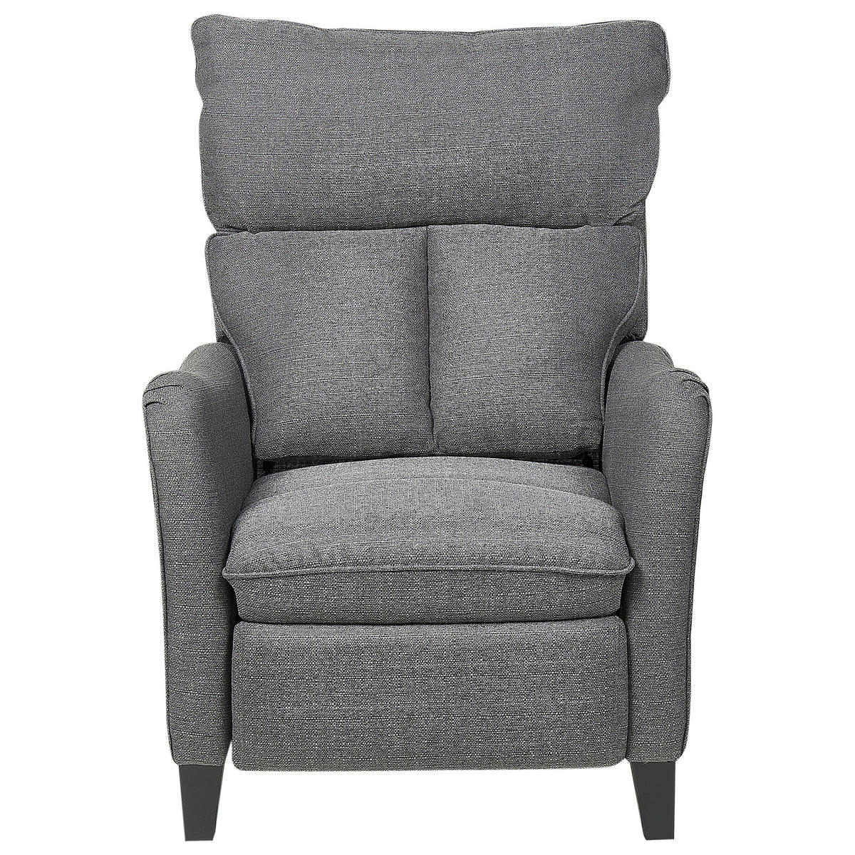 SESSEL grau manuell verstellbar Royston - Schwarz/Grau, Textil (68/108/73cm) - Beliani