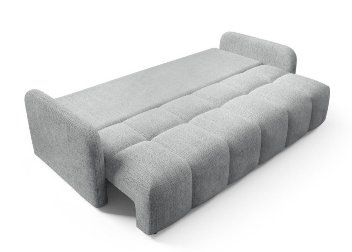 SOFA Cremona KUBI Ausziehbar Mit Bequemem Sitz 95 cm - Grau, Textil (218/90/88cm) - Sepro Meble