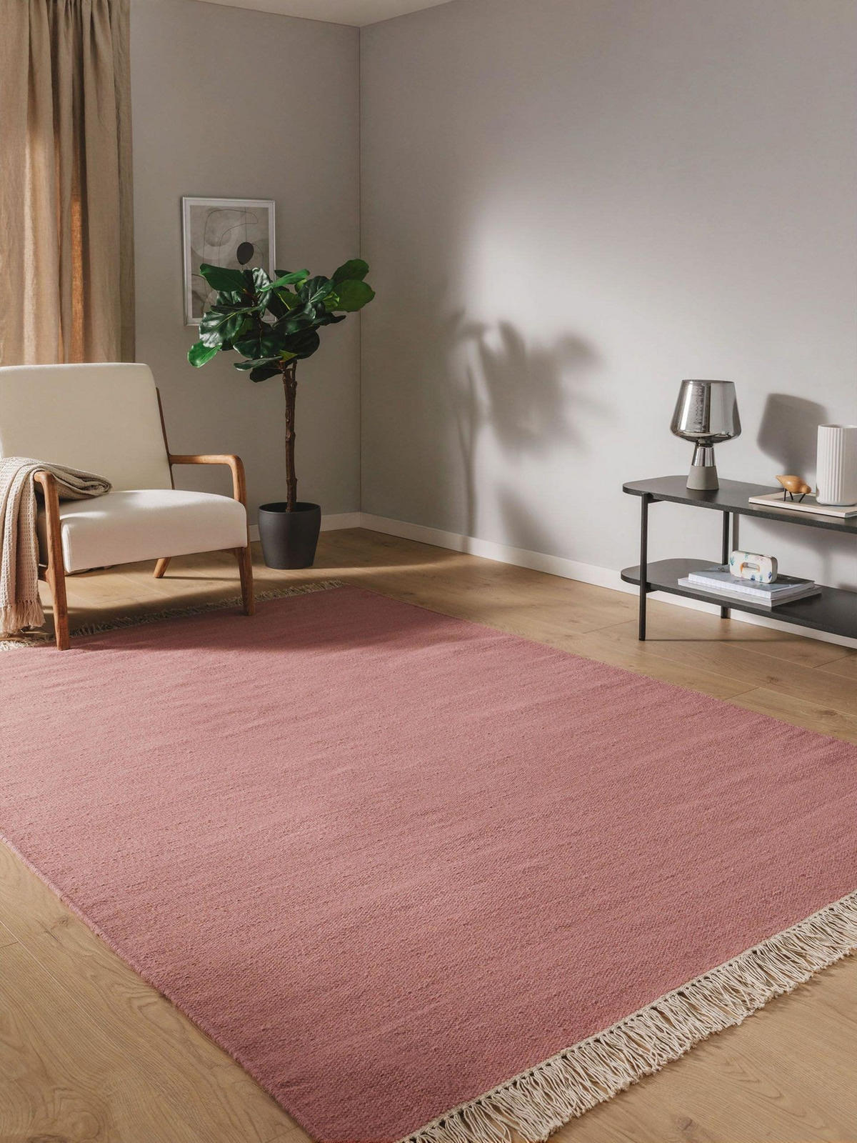 WOLLTEPPICH Liv Rosa 80x150 cm - Rosa, Textil (80/1cm) - KUNSTLOFT