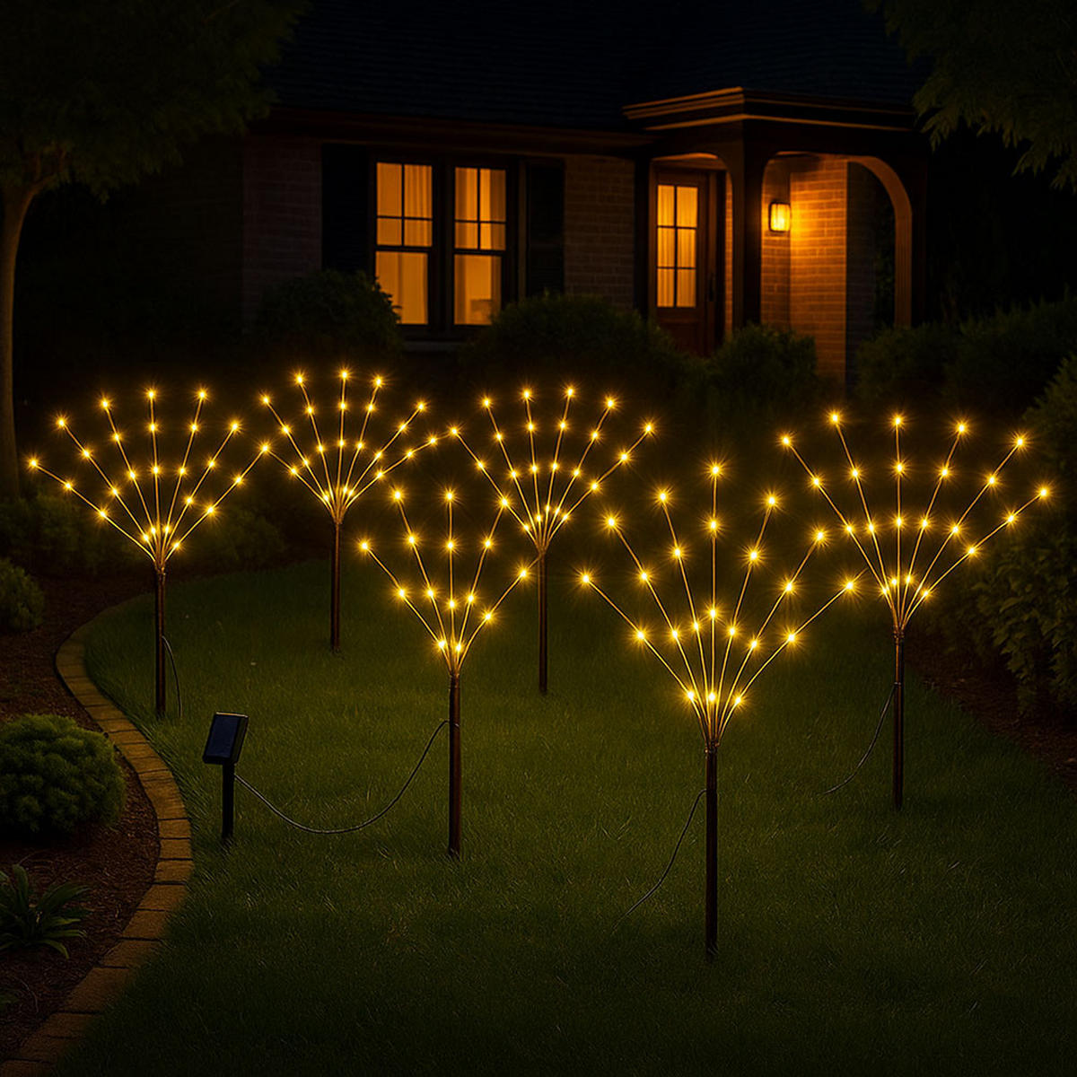 LED AUSSENLEUCHTE Solarleuchte Braun - Braun, Kunststoff (900/3/62cm) - Globo Lighting