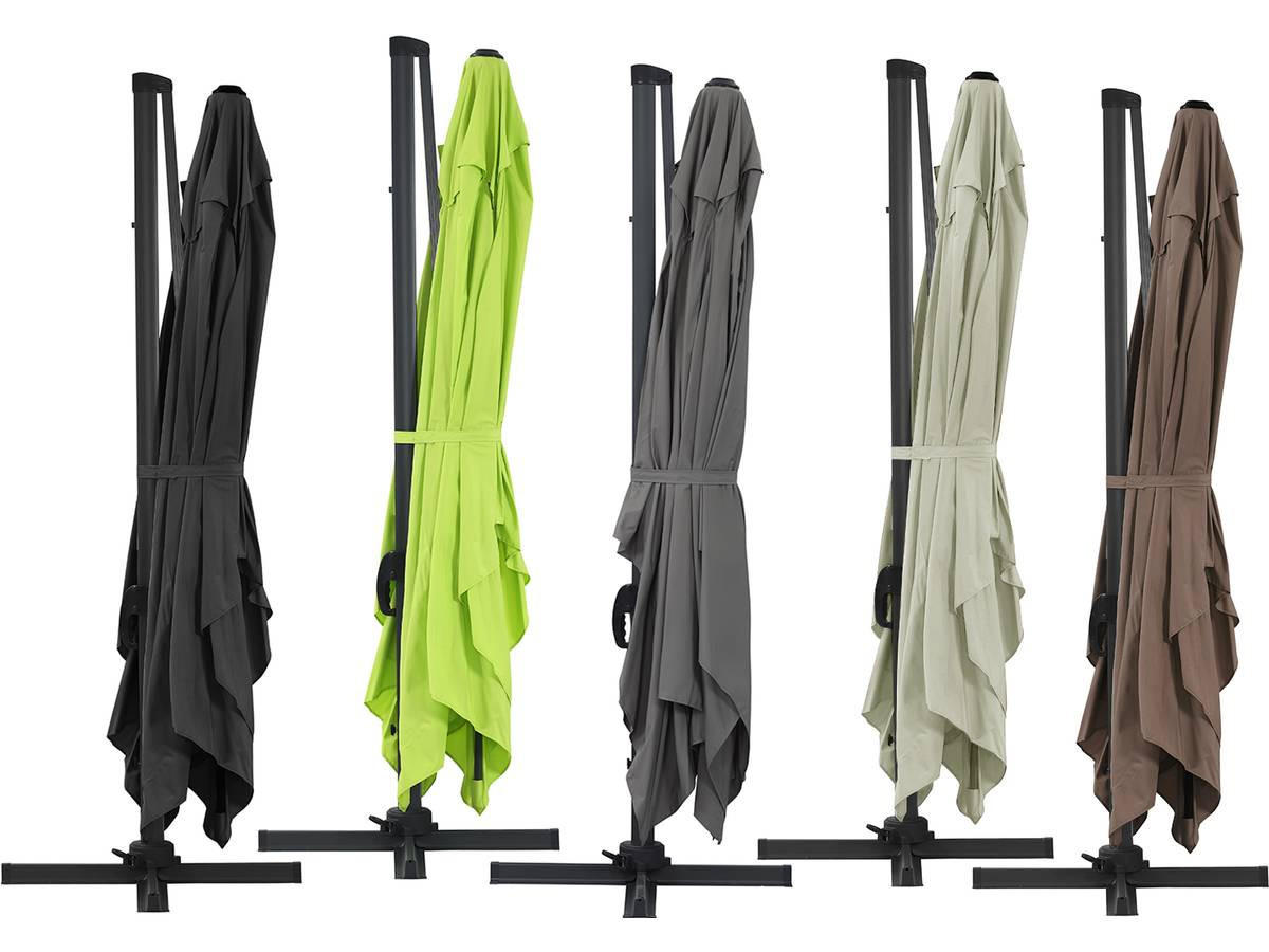 SONNENSCHIRM sun 4 Ekru - Beige, Metall (400/300cm) - Habitat Garten