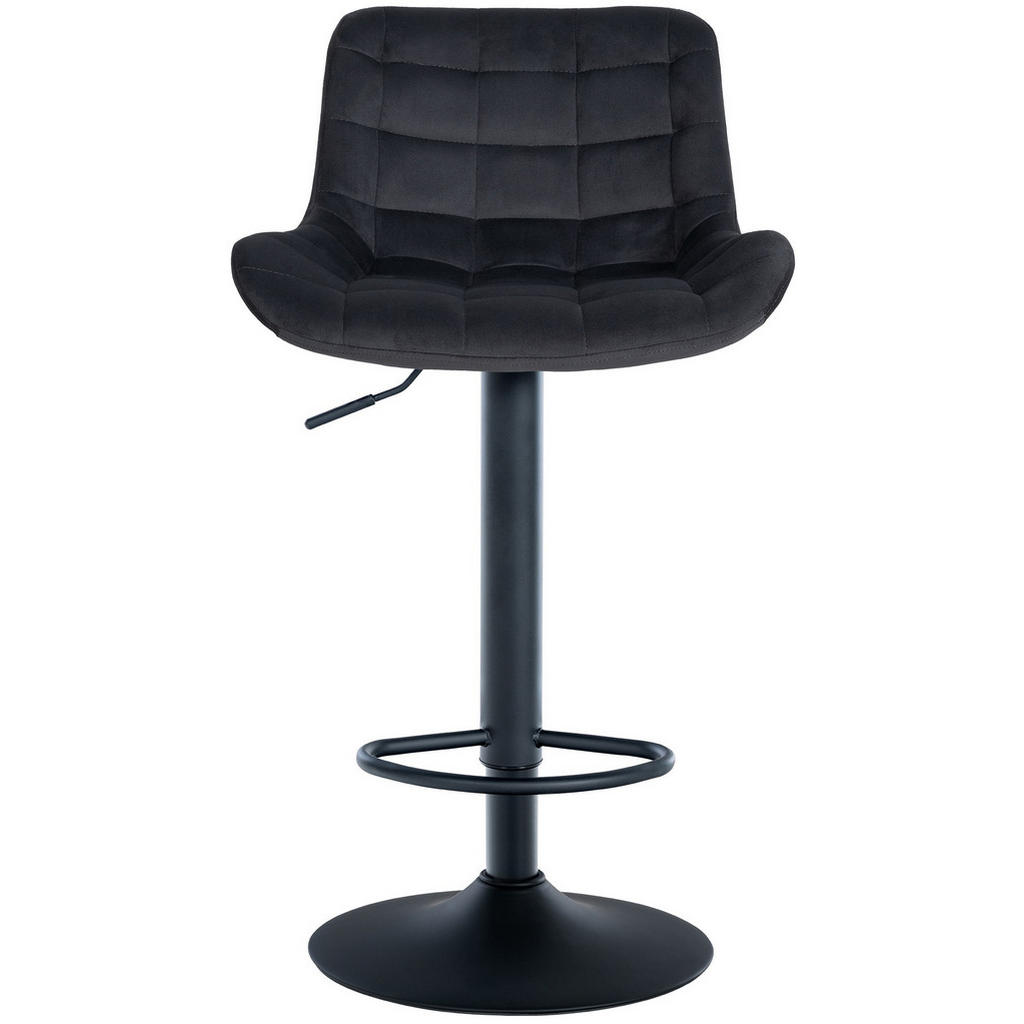 Thumbnail - Deluke Barhocker, Schwarz, Textil, 48x81x54 cm, Esszimmer, Barmöbel, Barhocker