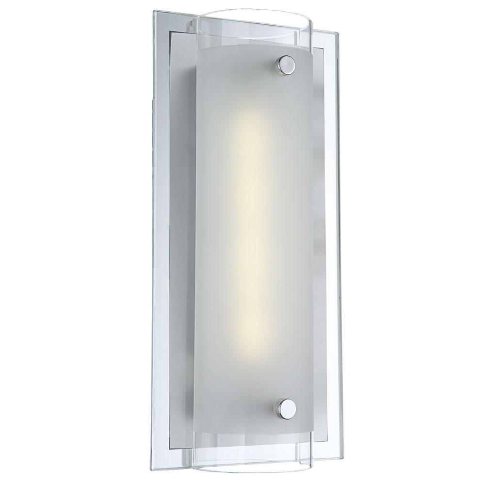 LED WANDLEUCHTE Metall Chrom Silber - Silberfarben, Metall (12/8.5/25cm) - Globo Lighting