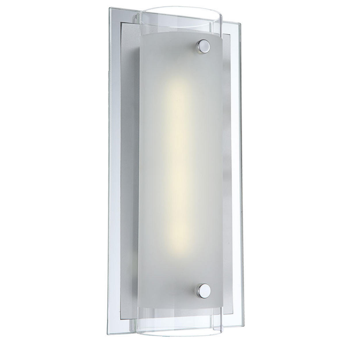 LED WANDLEUCHTE Metall Chrom Silber - Silberfarben, Metall (12/8.5/25cm) - Globo Lighting