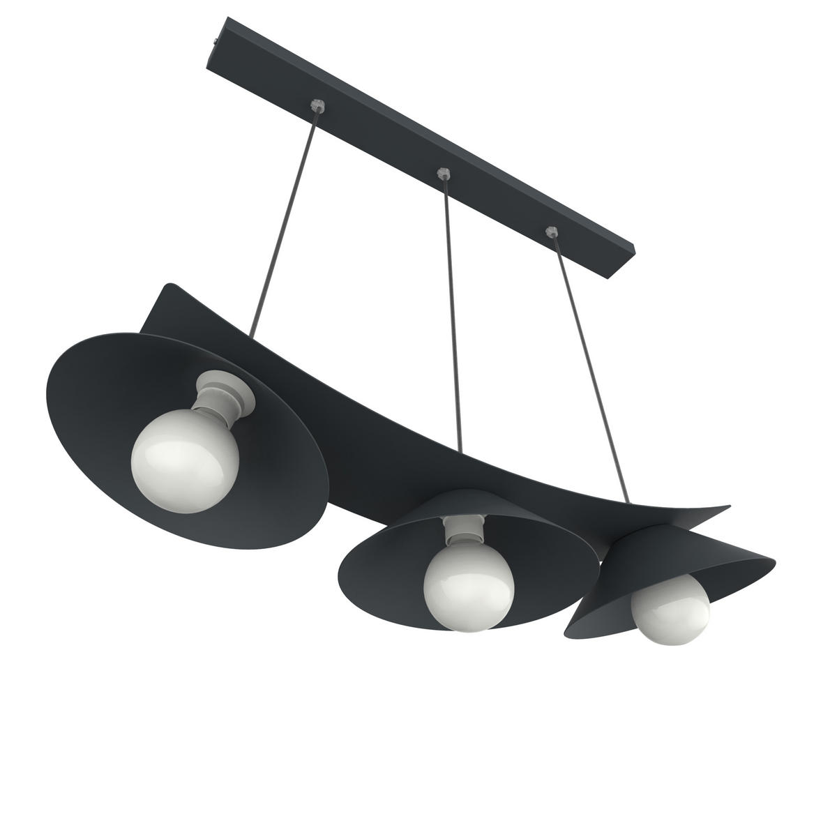 HÄNGELEUCHTE Miller X3 - Anthrazit, Metall (70/25/120cm) - Lumicom