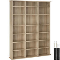 CD/DVD Regal Stevie,105,5 x 19 x 136,5 cm,Holz hell, Eiche Sonoma - Eiche Artisan, Holz (19/136.5/105.5cm) - tectake