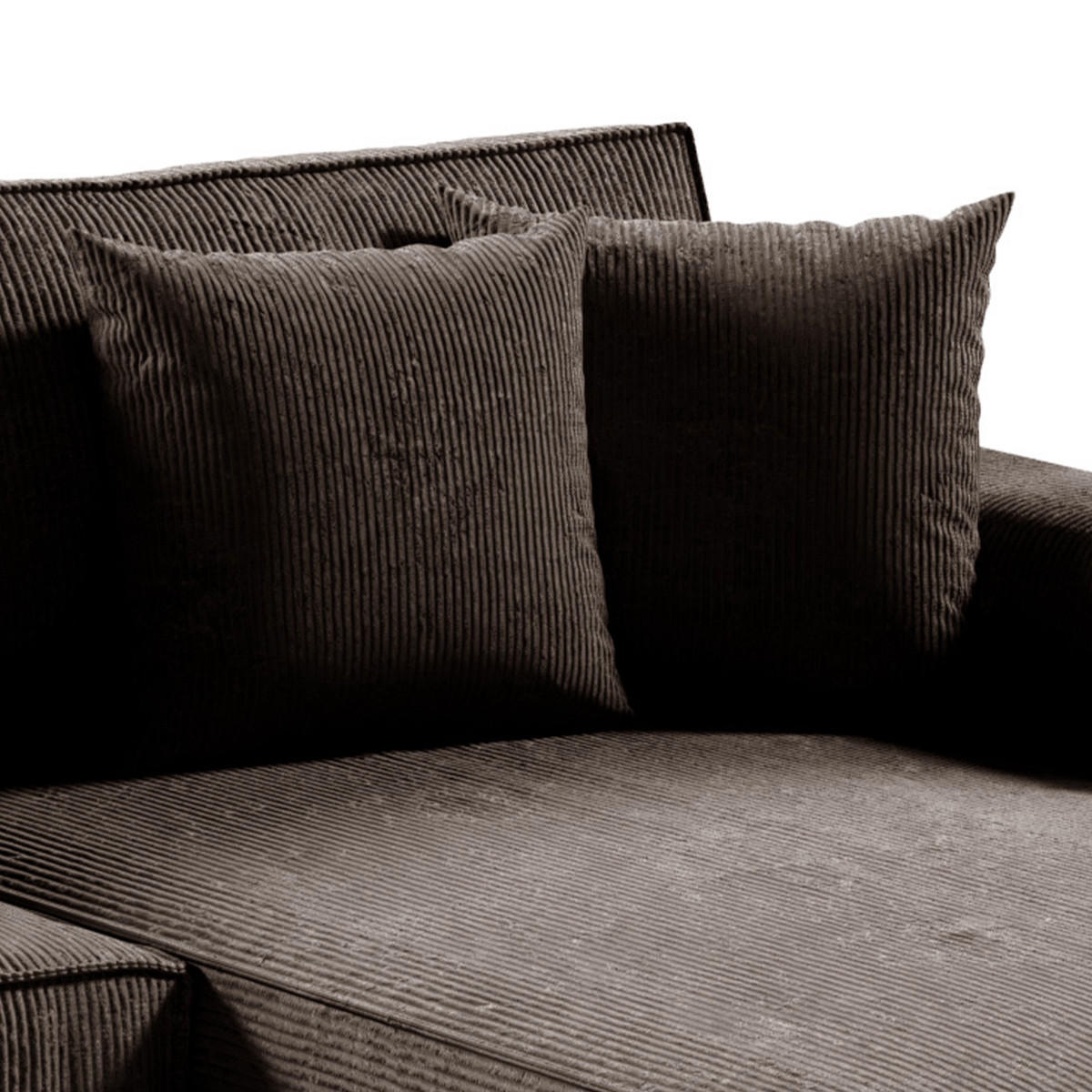 PANORAMASOFA Isaac 5 Sitzplätze Braun - Braun, Holzwerkstoff (398/85/185cm) - Petits-meubles