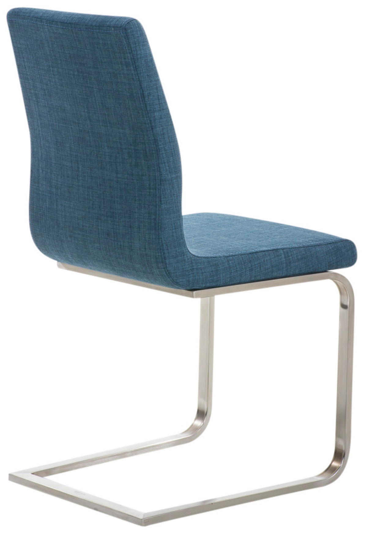 SCHWINGSTUHL 2er Set Stoff Blau - Blau/Edelstahlfarben, Textil/Metall (40/90/50cm) - CLP