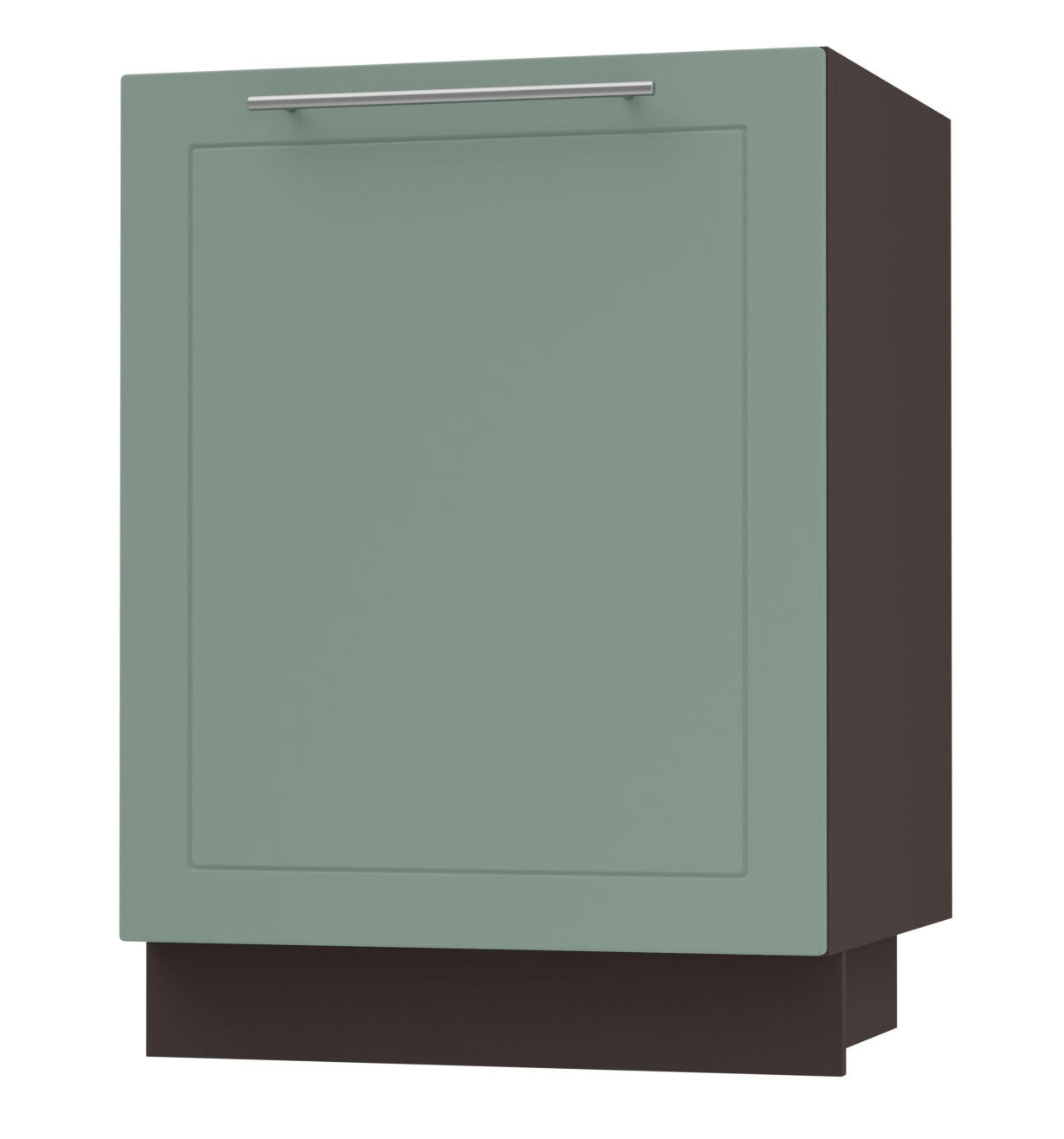 KÜCHENUNTERSCHRANK Kvantum D1D/60 Mint Matt / Lava Matt 60 / 50 / 82cm - Dunkelgrau/Mintgrün, Holz/Holzwerkstoff (60/82/50cm) - Feldmann-Wohnen
