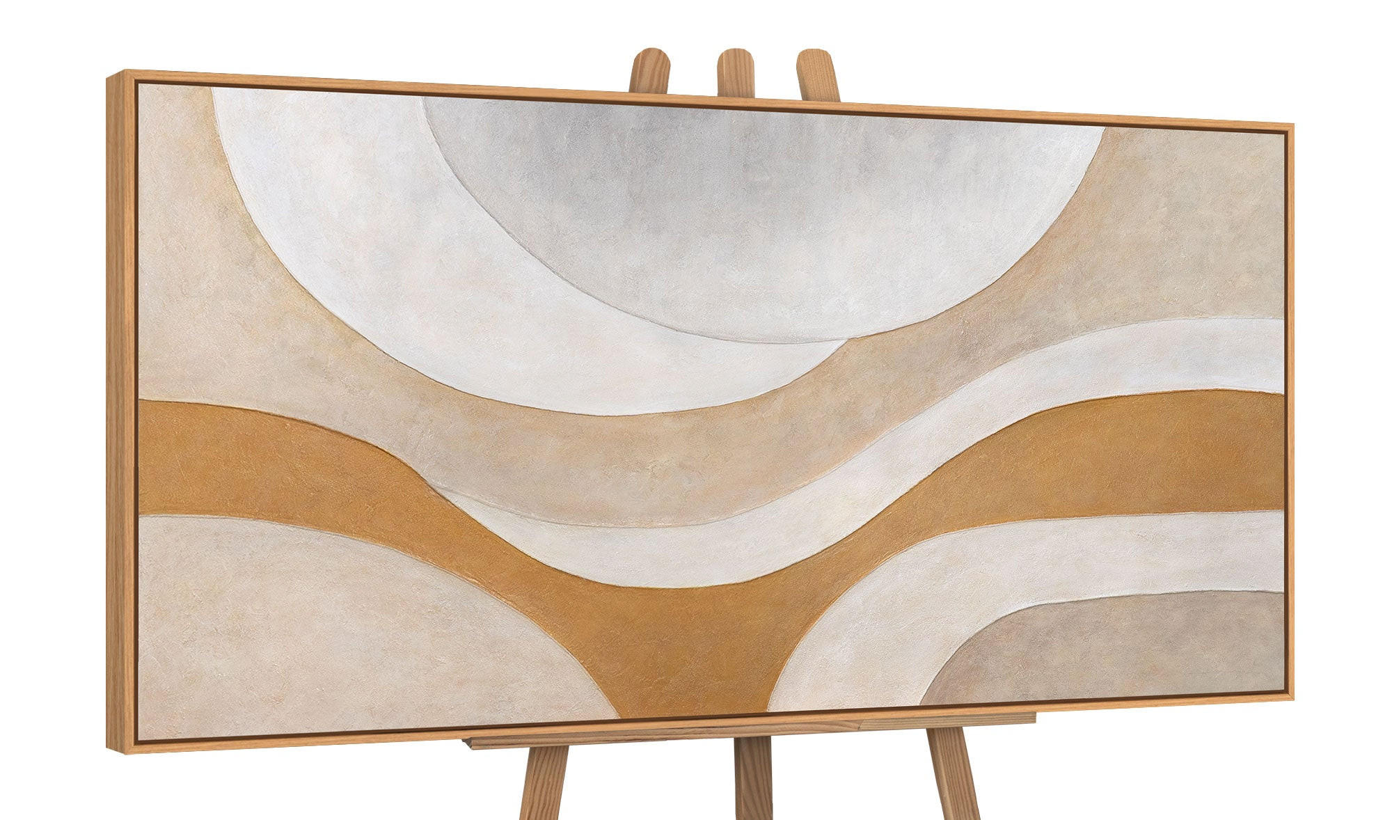 GEMÄLDE Wärmestrom Schattenfugenrahmen Eichefarben 120x60 cm - Eichefarben, Holz (120/60cm) - YS-art gallery