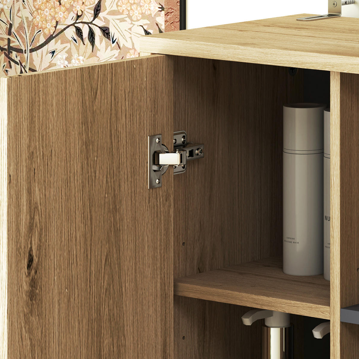 HOCHSCHRANK DE-12443 40/24/148 cm Naturholz - Naturfarben, Holzwerkstoff (24/148/40cm) - ComfortXL