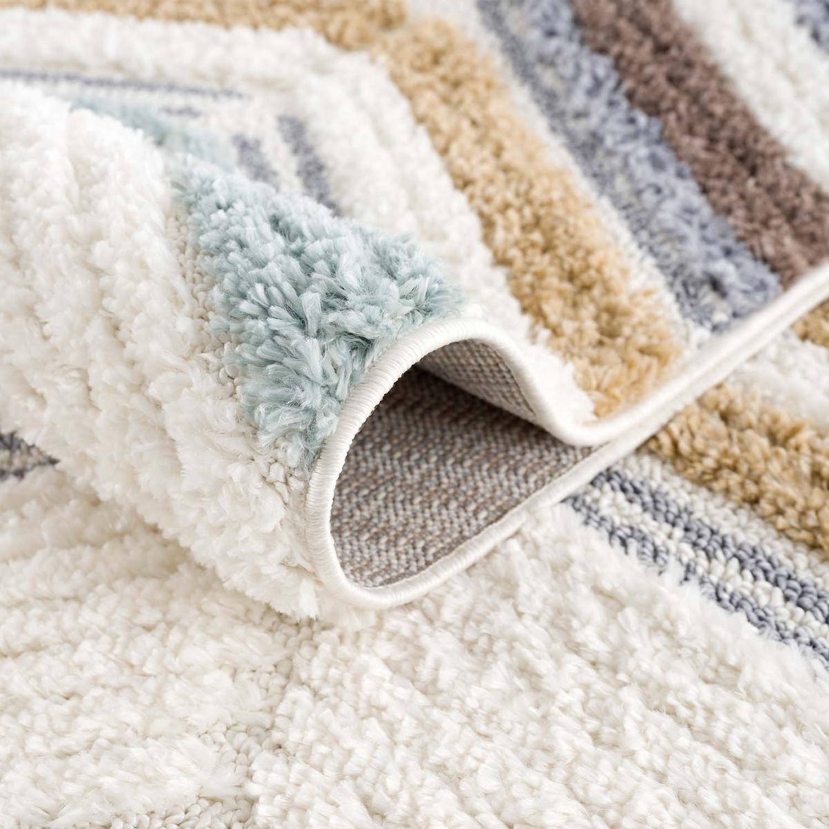HOCHFLOR-TEPPICH Focus 3009 Multi 200 cm Rund - Multicolor, Textil (200/200cm) - carpet city
