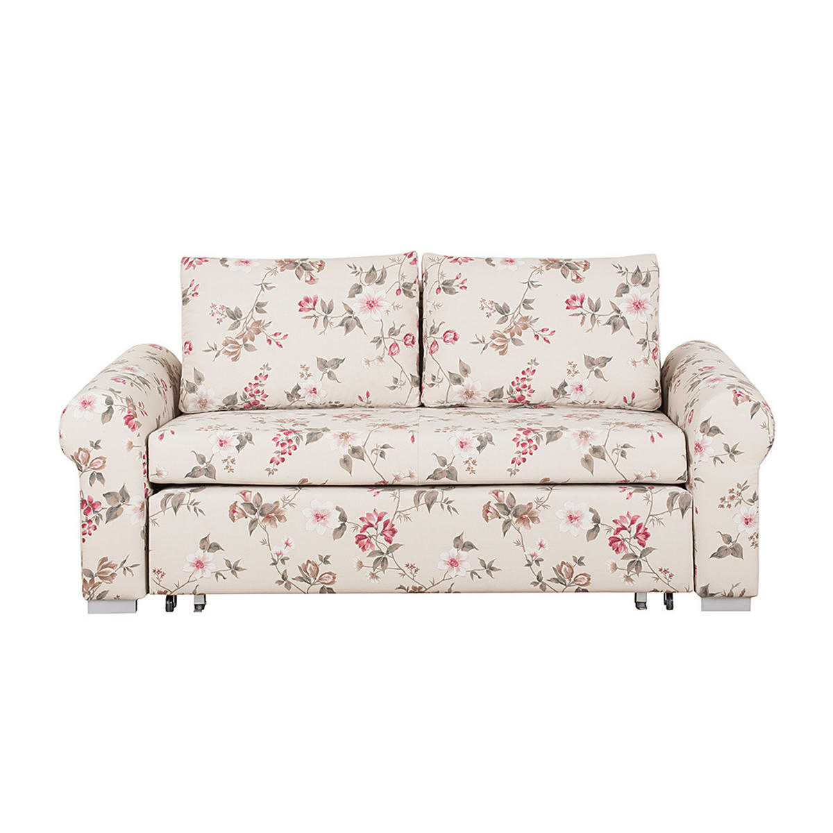 SCHLAFSOFA - Beige/Rosa, Textil (164/90/90cm) - home24