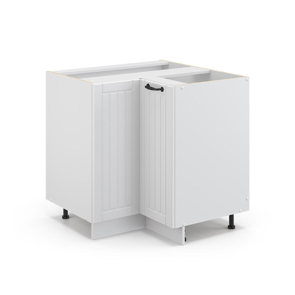 ECKUNTERSCHRANK Fame-Line Weiß Landhaus 80.5 cm ohne AP - Weiß, Holzwerkstoff (80.5/82/51.6cm) - Vicco