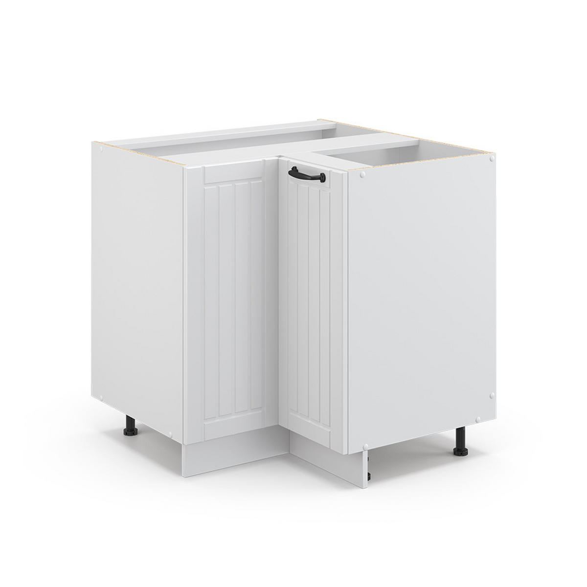 ECKUNTERSCHRANK Fame-Line Weiß Landhaus 80.5 cm ohne AP - Weiß, Holzwerkstoff (80.5/82/51.6cm) - Vicco