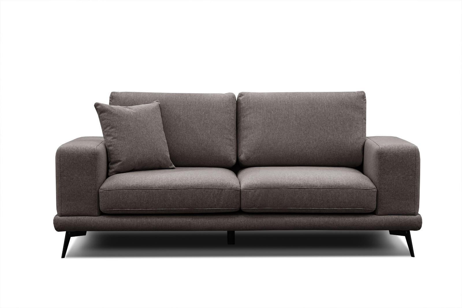SOFA MEDIOLANE 2,5-Sitzer, braun - Braun, Holzwerkstoff/Textil (203/87/96cm) - Courtois Laville