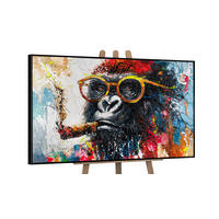 GEMÄLDE Gangster Schattenfugenrahmen Schwarz 140x100 cm - Schwarz, Holz (140/100cm) - YS-art gallery