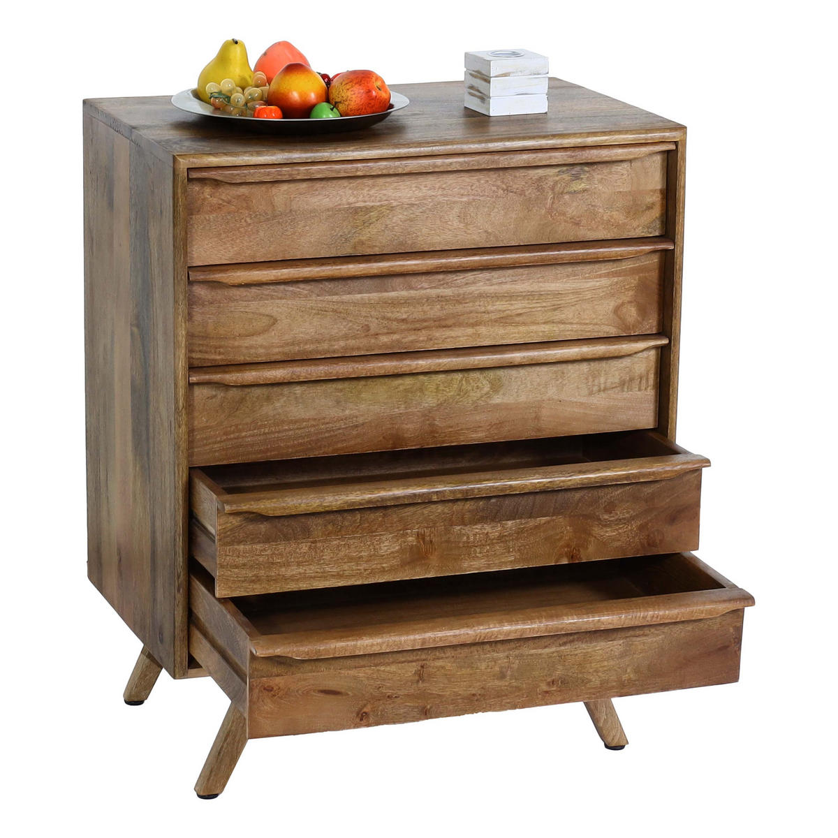 HIGHBOARD Walnuss Dekor - Walnussfarben, Holz (65/81/39cm) - MCW