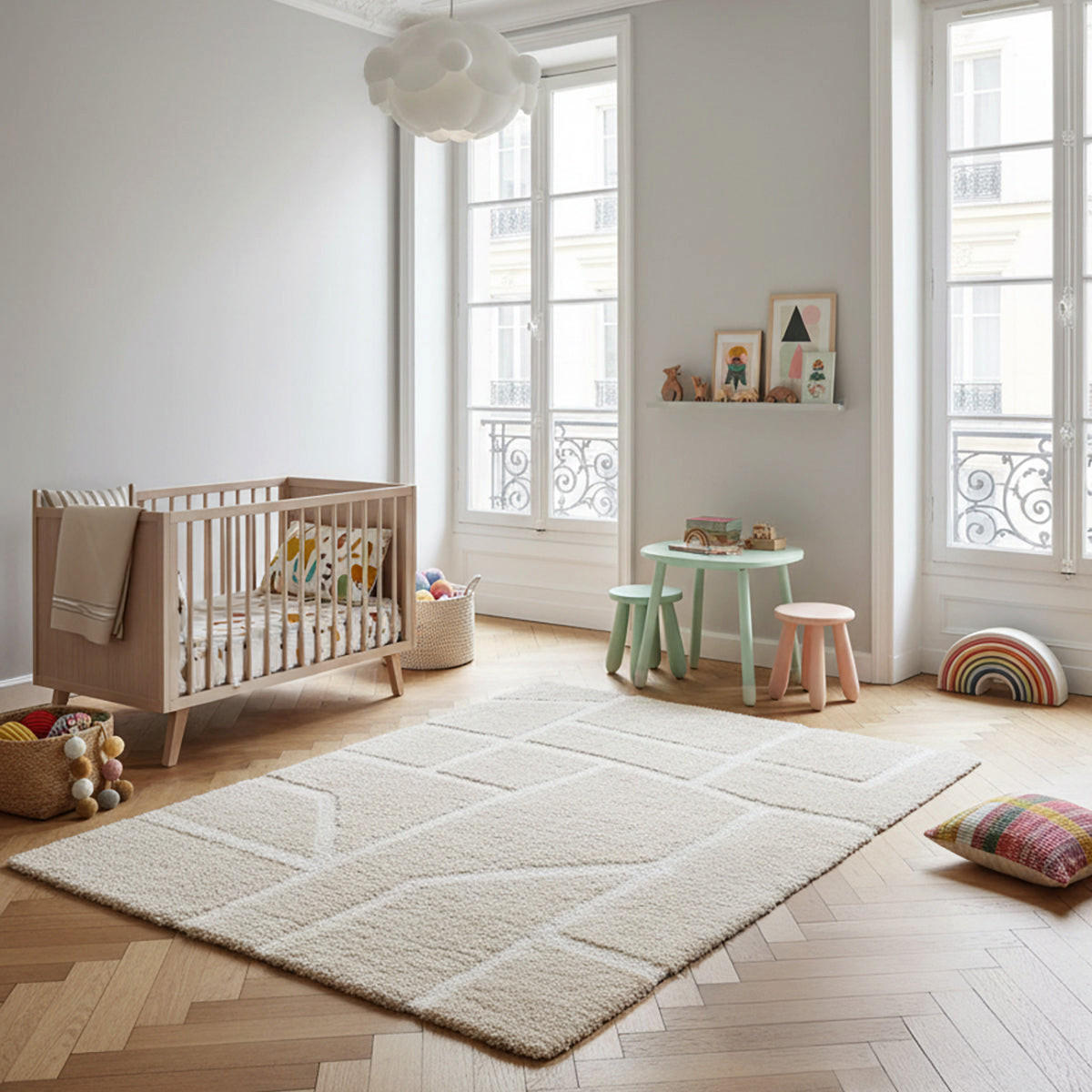 TEPPICH mit Reliefeffekt beige - Beige, Textil (160/230cm) - AFK Living