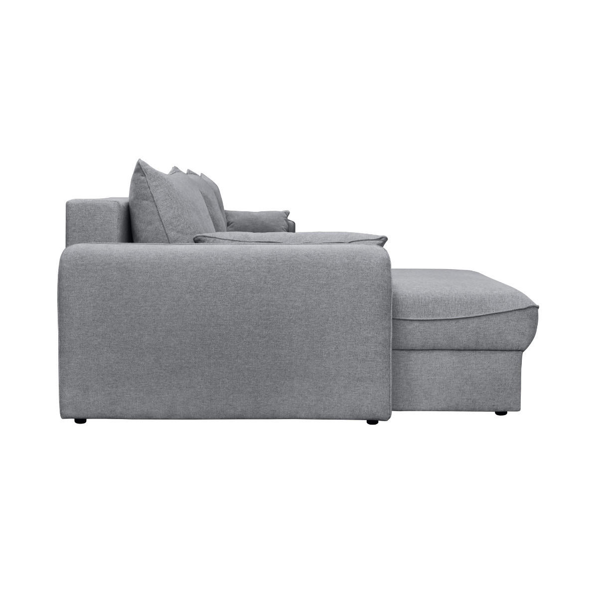 ECKSOFA 3-sitzer mit schlaffunktion - naomi 260/175/90 cm - Grau, Textil (175/90/260cm) - Calicosy