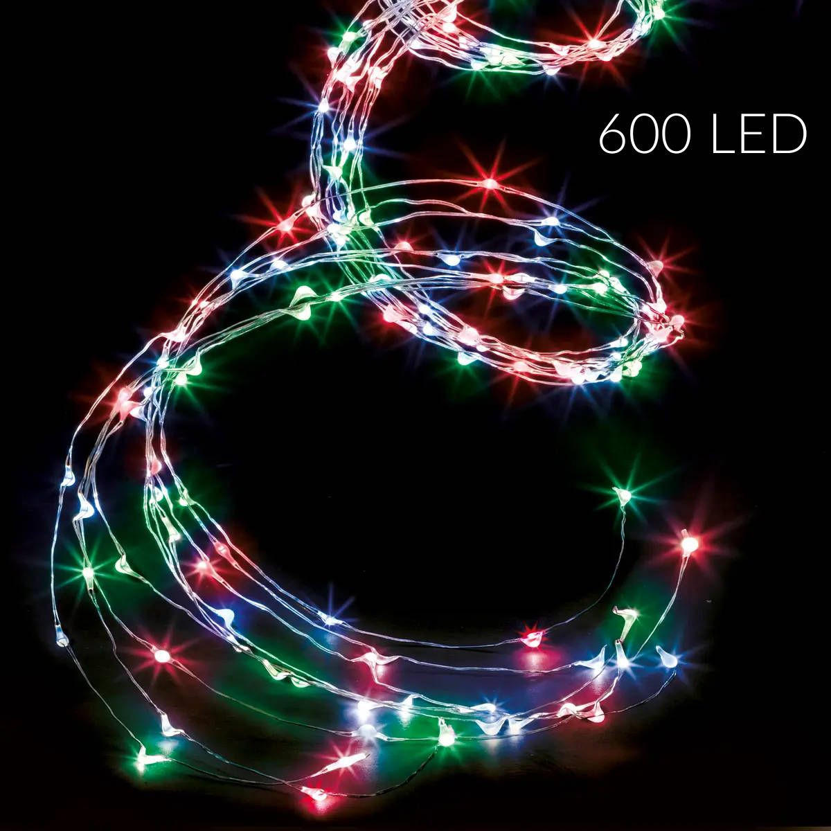 LICHTERKETTE Kaskade 600 LED Außenbereich - Multicolor, Metall (300cm) - Fééric Lights and Christmas