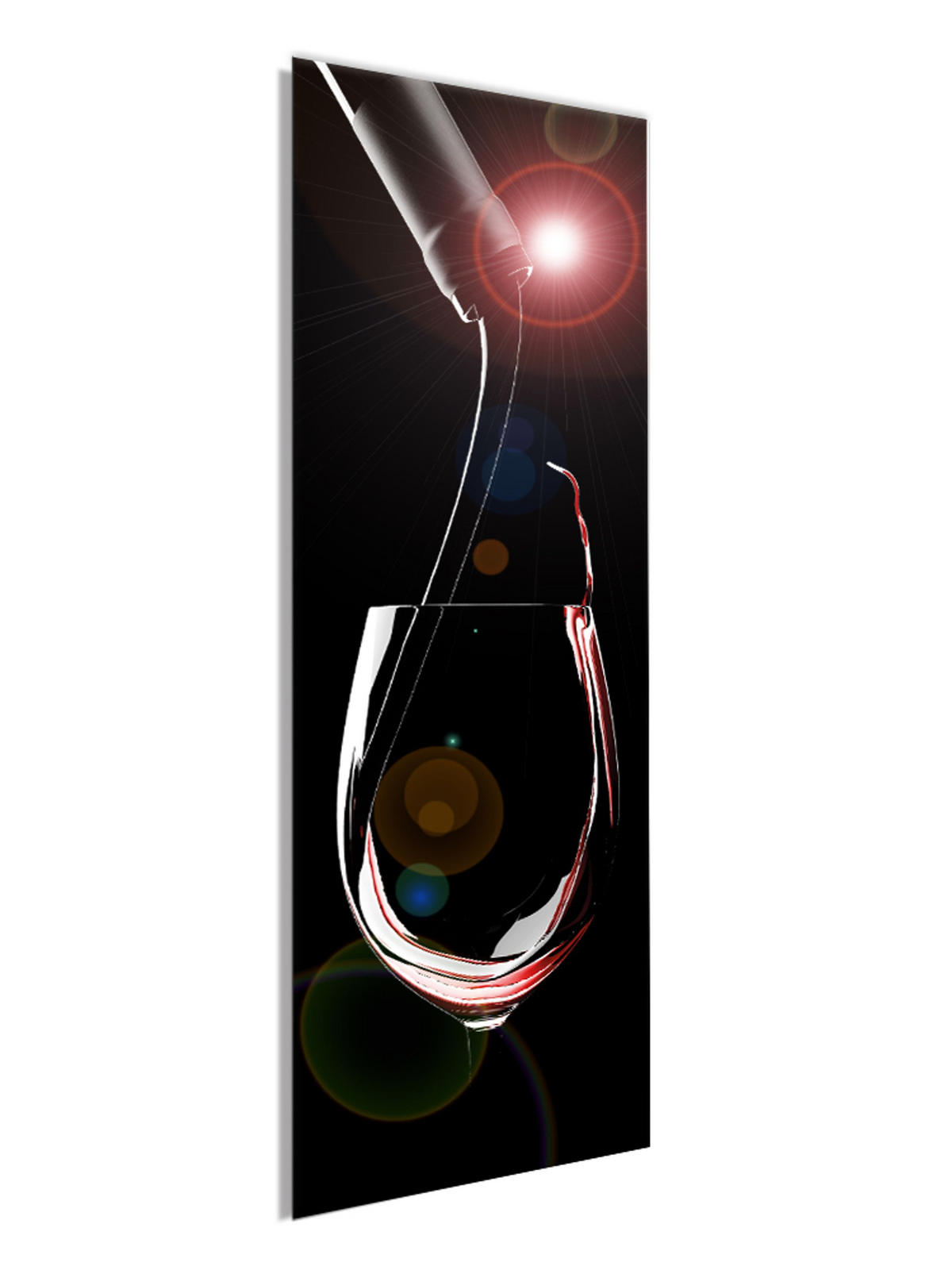 GLASBILD 30x80 cm Küche Wein modern - Rot, Glas (30/80cm) - artissimo