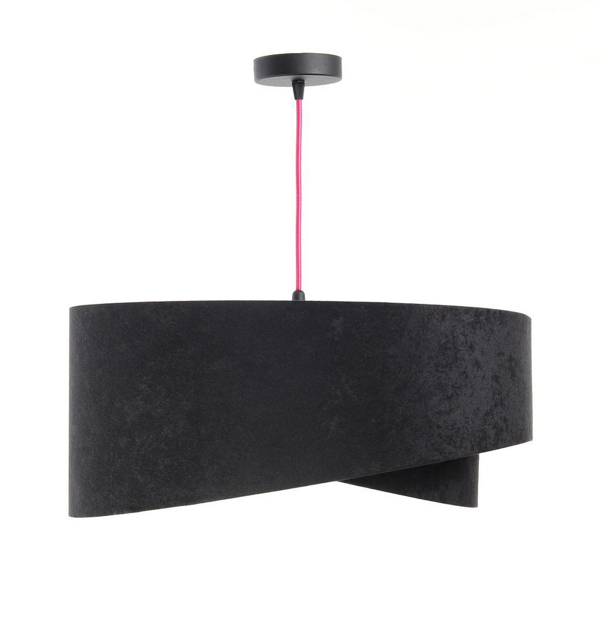 HÄNGELEUCHTE Rosa 50/23 cm - Schwarz, Kunststoff (50/1.3/23cm) - ONZENO
