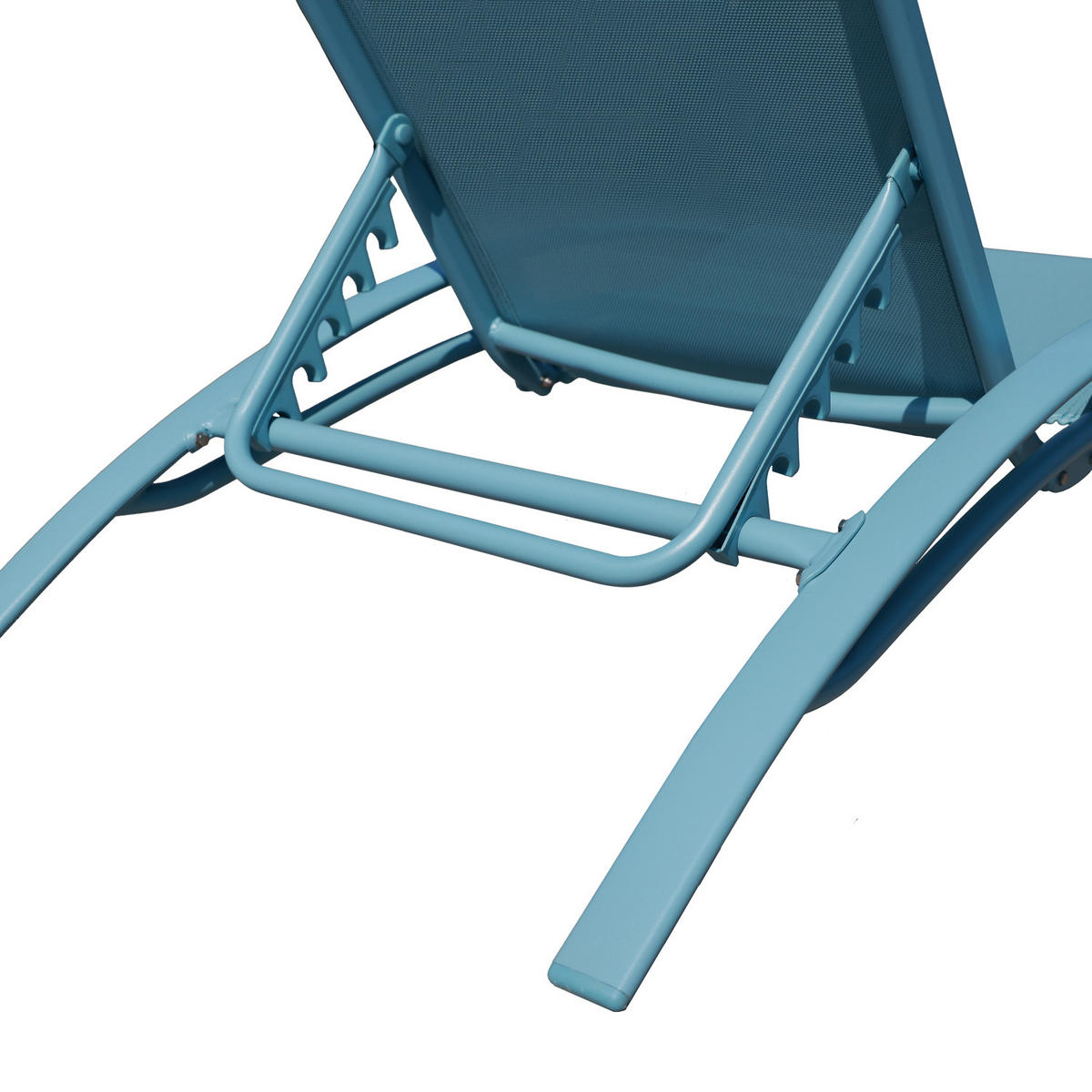 SONNENLIEGEN Galapagos Hellblau und Hellblau 2er-Set - Hellblau, Metall (63/82/173.5cm) - Happy Garden