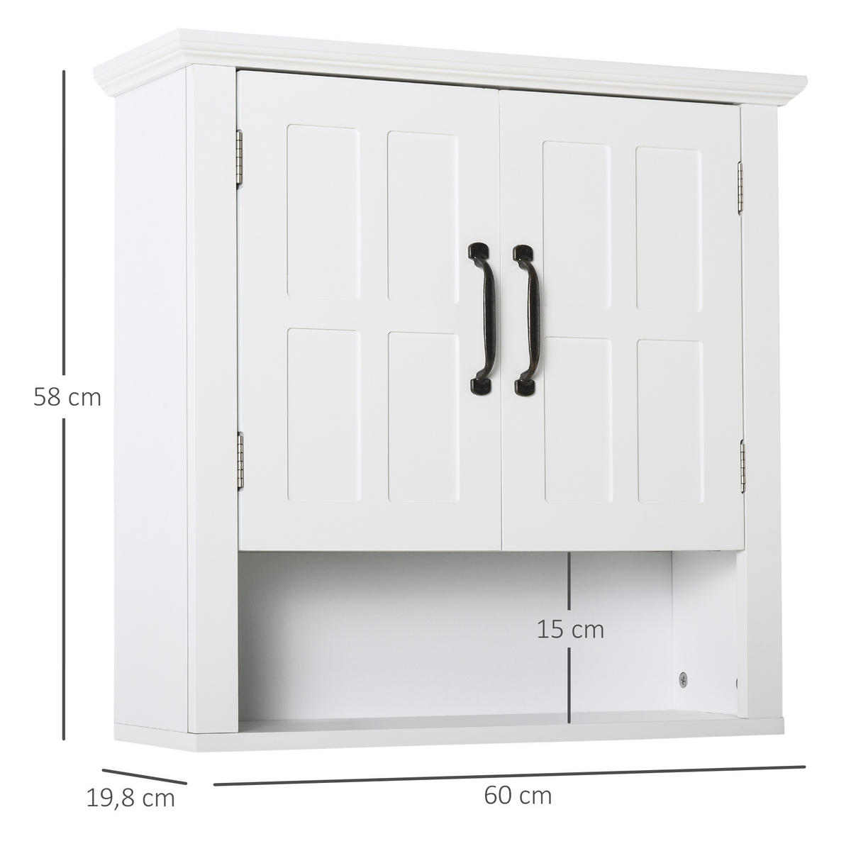 HÄNGESCHRANK Weiß 1 Stück - Weiß, Kunststoff (60/58/19.8cm) - GiPP