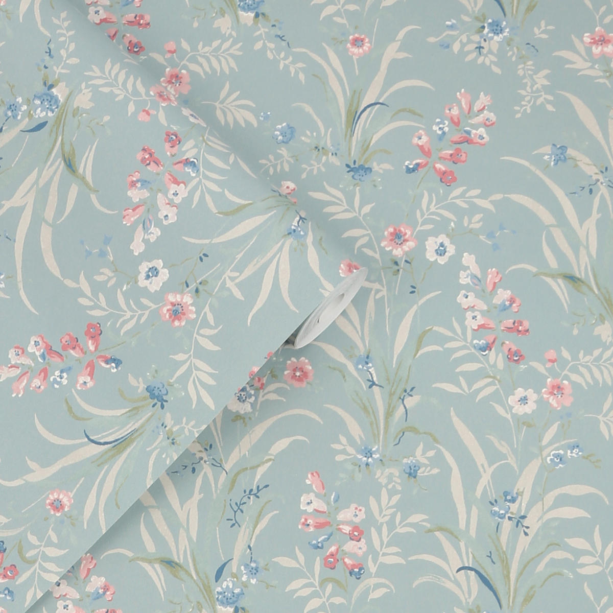 VLIESTAPETE Mosedale Posy Dark Duck Egg Blue - Dunkelblau, Papier/Kunststoff (52/1000cm) - Graham & Brown